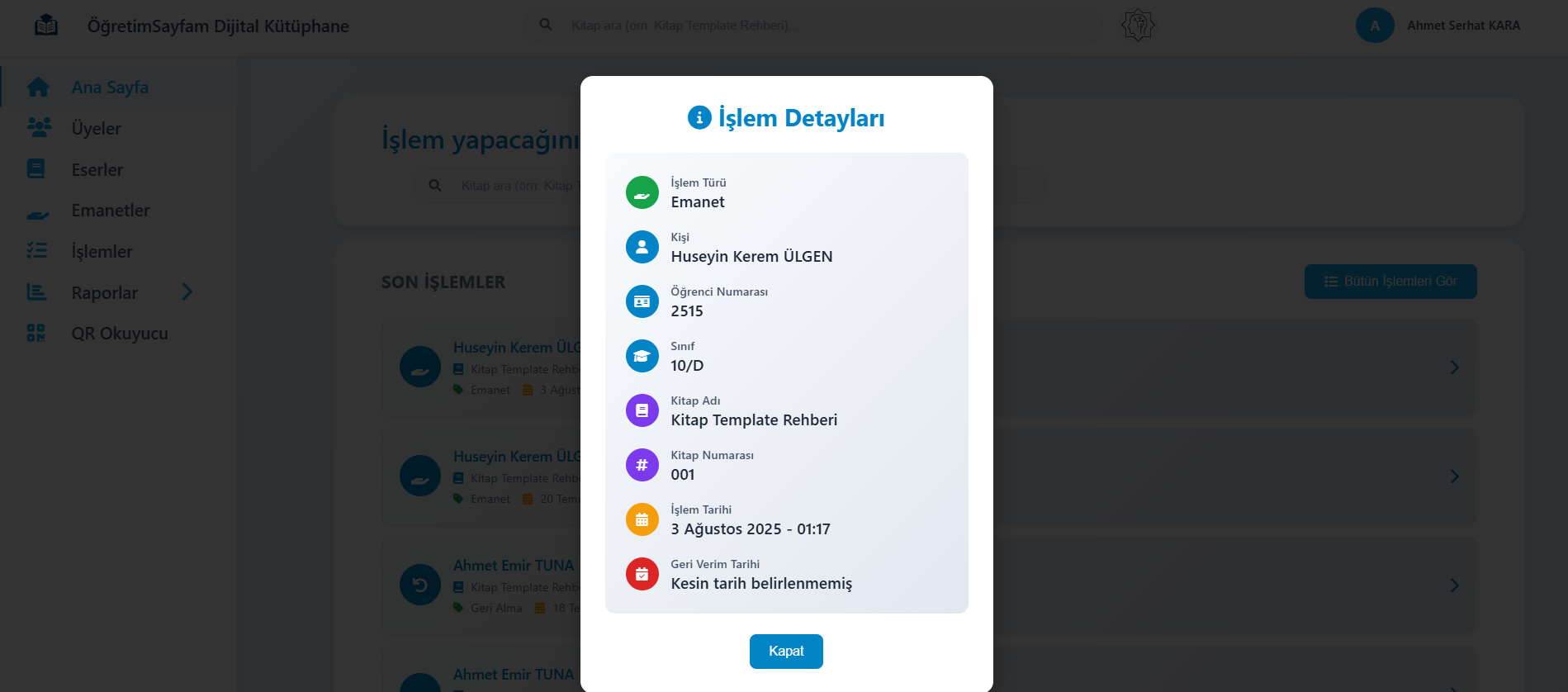 İşlem Takibi